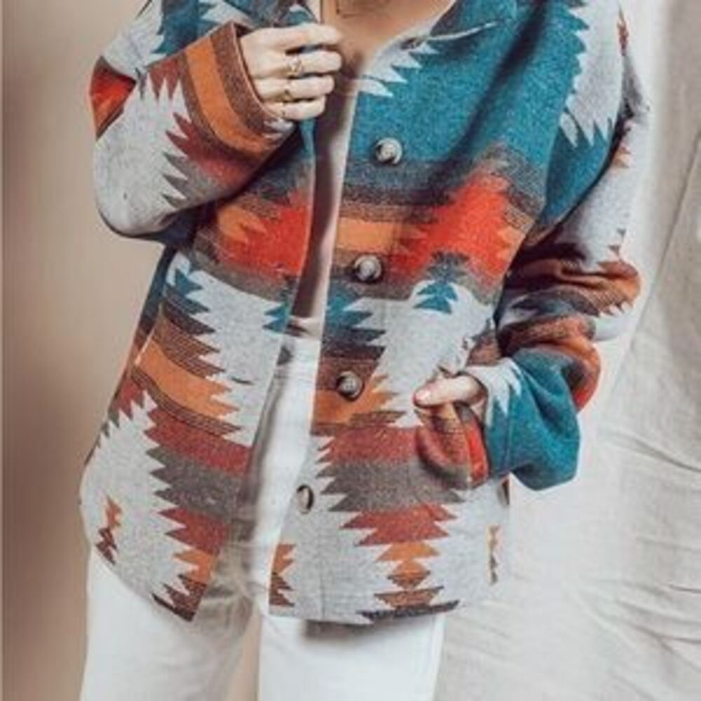 Colorful Geometric Pattern Jacket - Picture 5 of 5